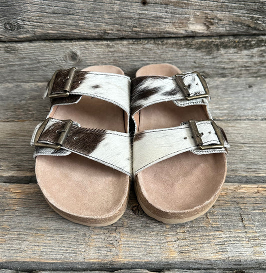 The Lola Cowhide Sandals - Size 7