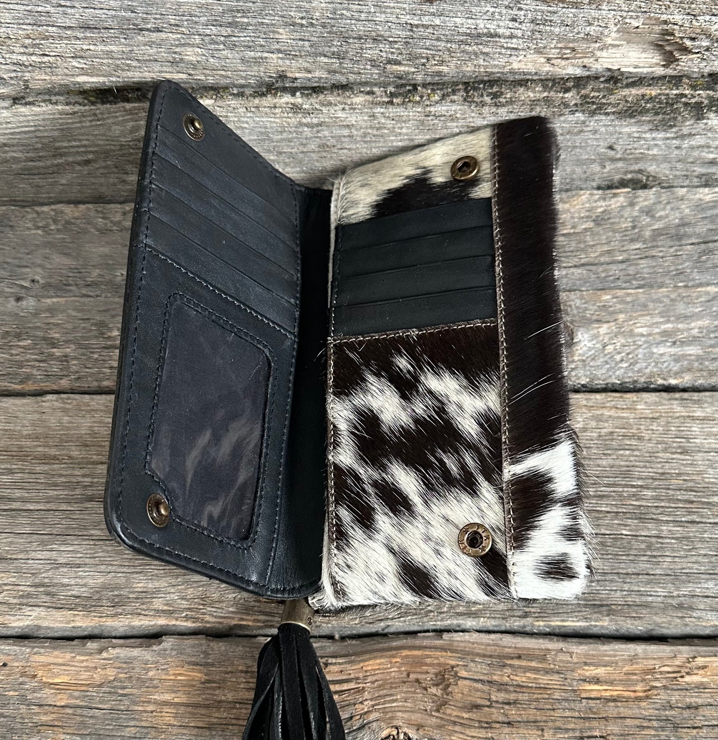 Cowhide Tooled Leather Wallet
