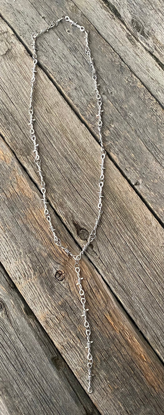 Barbwire Lariat Necklace