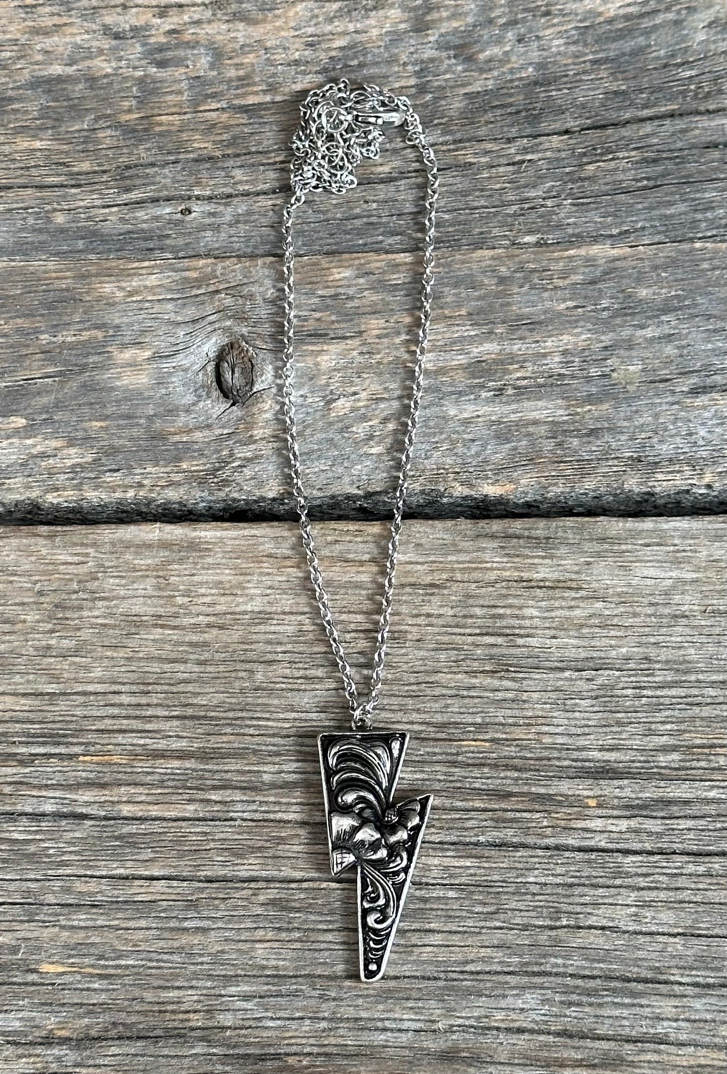 Silver Bolt Necklace
