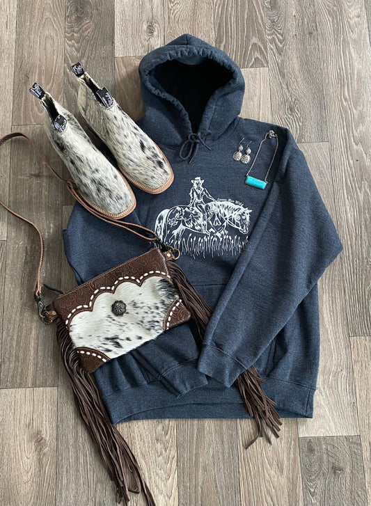 Charcoal Canadian Cowgirl Hoodie