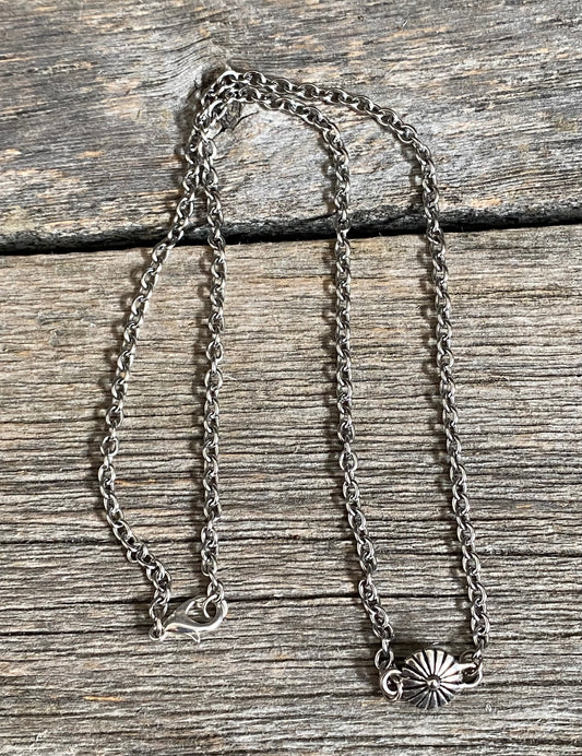 Mini Concho Flower Necklace