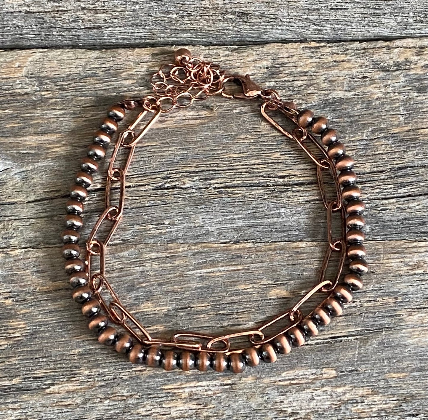 Copper Navajo Paperclip Bracelet